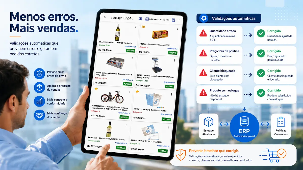 Como reduzir erros em pedidos de venda externos com validações automáticas