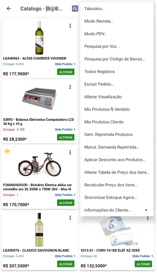 Ajuste da quantidade de colunas no catálogo